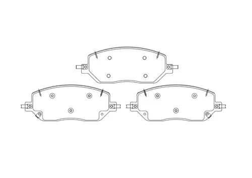 Imagen 2 del producto Pastillas de freno de cerámica delanteras THREEON para SAIC MAXUS TERRITORY G20 G90 MIFA 9, se adapta a motores diésel y de gasolina
