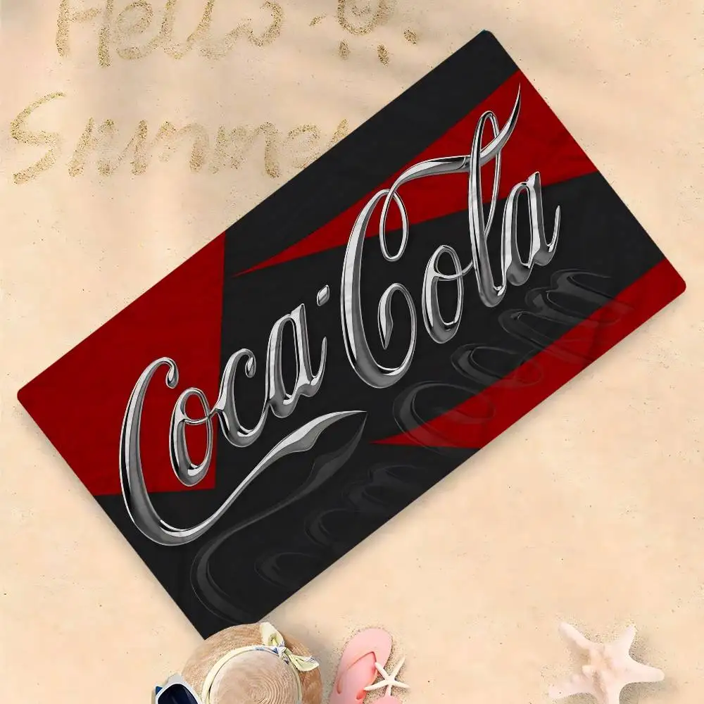C-COCA-COLAS Toalla de playa de microfibra absorbente de secado rápido suave Yoga Swimming Resort toalla de escalada de montaña