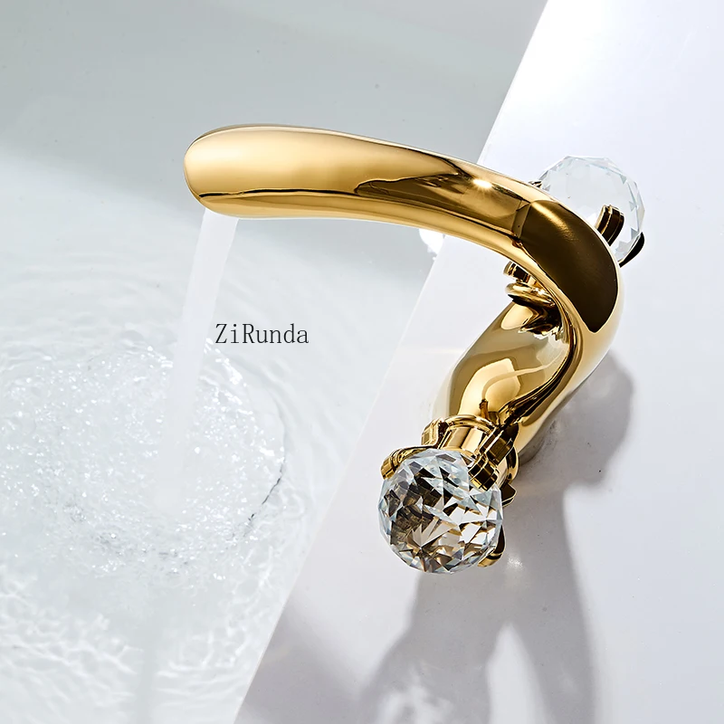 Nowa bateria umywalkowa w stylu europejskim, umywalka łazienkowa, szafka łazienkowa z podwójnym uchwytem, regulacja ciepłej i zimnej wody, cała z miedzi.