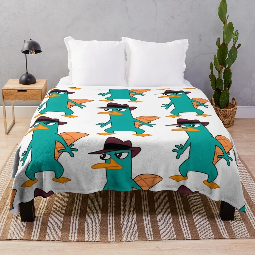 perry the platypus (7) Throw Blanket Designers Hairy for sofa christmas decoration Blankets