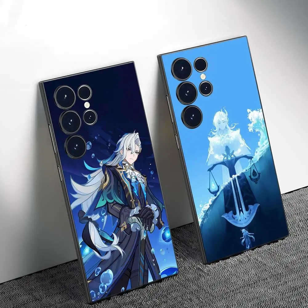 

G-Genshin Impact NeuvilletteS Phone Case Phone Case For Samsung Galaxy S25 S24 S22 S23 Ultra S21 S20 Plus Frosted Full Soft Case