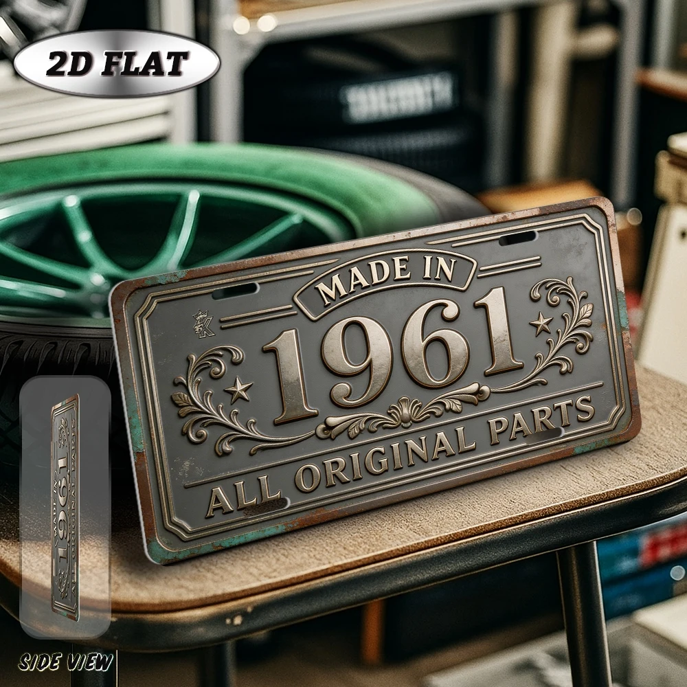 2D Flat, 2D Flat Surface-[2D Flat Surface], 2D Flat Surface, 1pc, Vintage Metal Sign(12* 6inch), Manufactured in 1961, Original