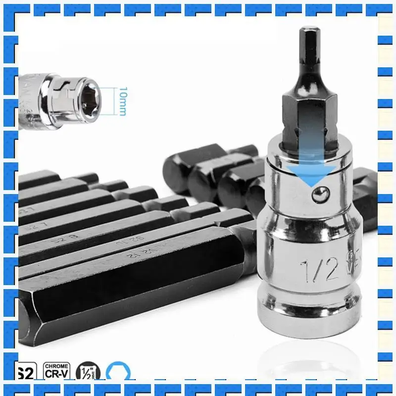 

ABNG 15 Piece Hexagon Socket S2 Screwdriver Head Black & Silver Metal Hexagon Star Screwdriver Set