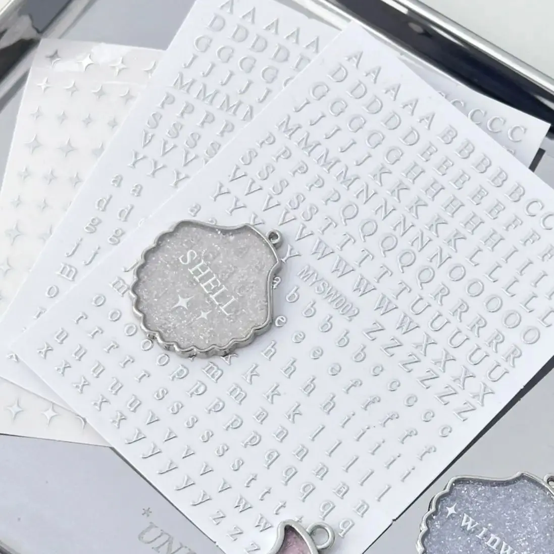 3/6pcs 3D Multicolour Alphabet Sticker DIY Scrapbook Kpop Toploader Deco Stickers Letter Art Decals Stickers Stationery