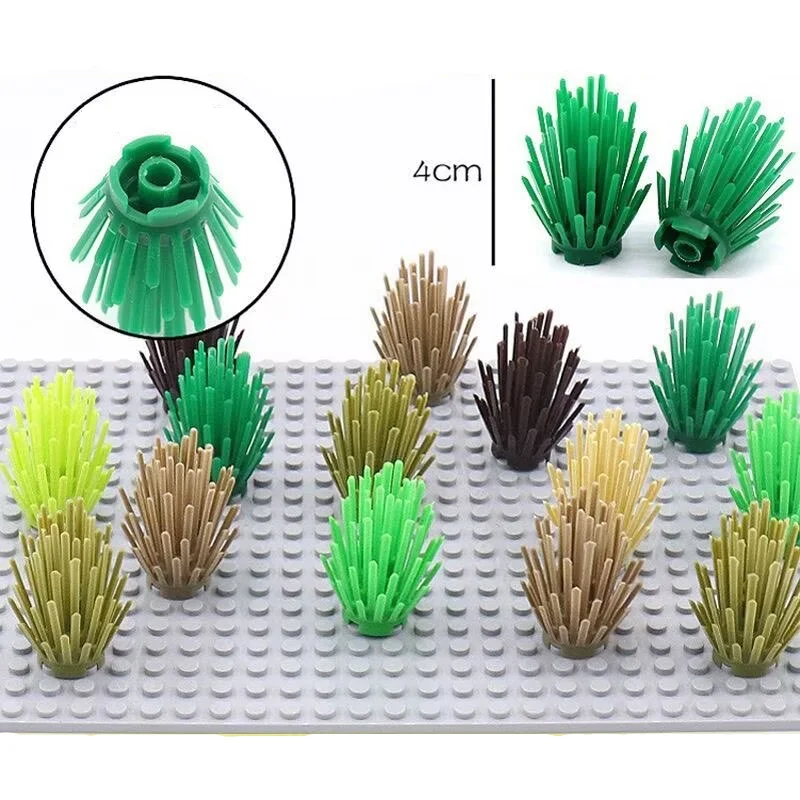 10pcs MOC scene plant accessories garden flowers trees forest grass bushes 6064 building blocks 52208 building blocks toys