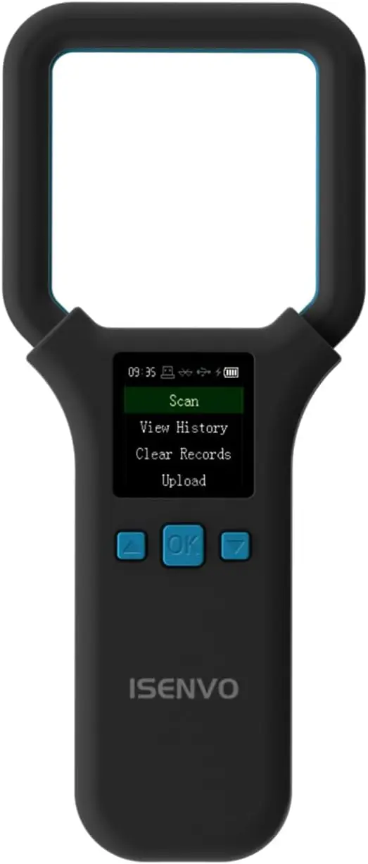 134.2kHz Pet Microchip Scanner, Wireless Bluethooth Handheld RFID Animal Reader With OLED Display EMID FDX-B ISO