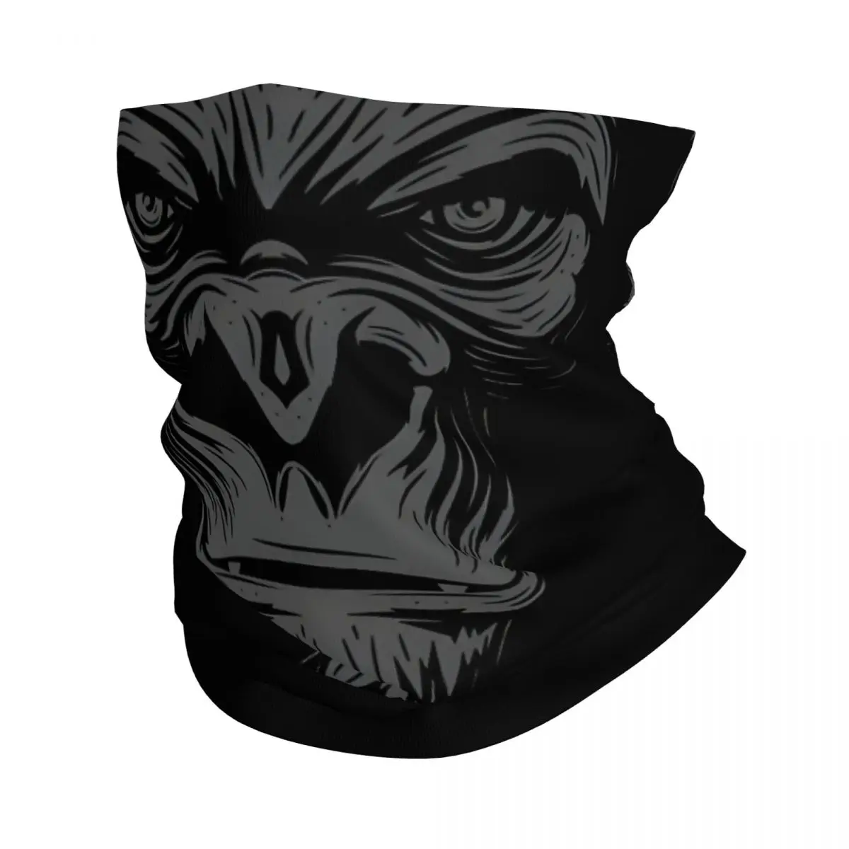 Gorilla Bandana Neck Cover Motorcycle Club Monkey Gorilla Face Mask Cycling Scarf Hiking Unisex Adult Washable