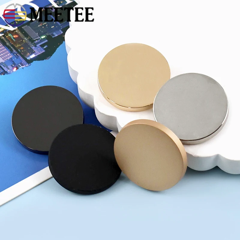

20Pcs 10-40mm Metal Flat Round Button Jacket Shirt Decorative Sewing Buttons Clothes Down Coat Closure Buckles DIY Accessories