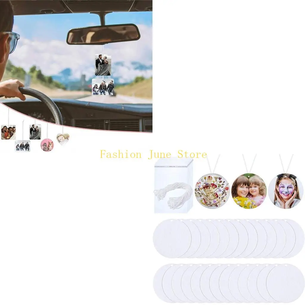 

N5KA DIY Air Freshener Scented Sheets Blank Sublimation Air for Fresh Pressed Felt Bl