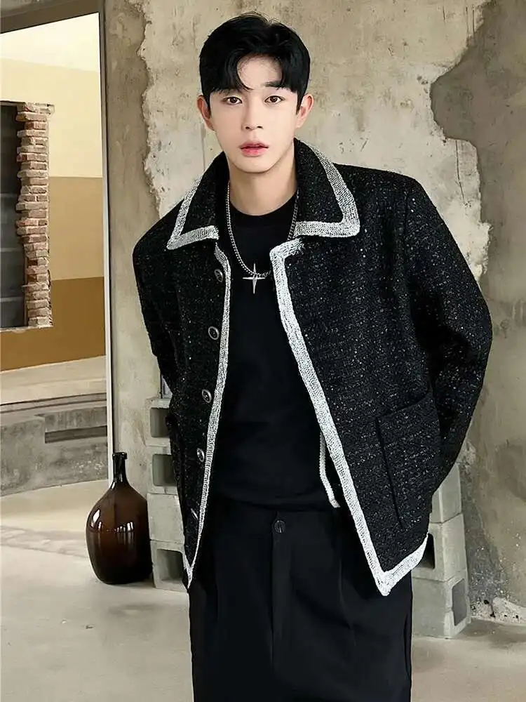 LUZHEN Edge Trendy Jacket Men's Knit Fashion Silver Niche Design Korean Style Loose Casual Outerwear 2025 Classy New Coat LZ7929 - Image 5