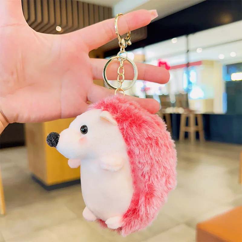 Cute Little Hedgehog Plush Keychain Grab Doll Doll Wholesale Net Red Schoolbag Pendant Doll Small Gift Pendant