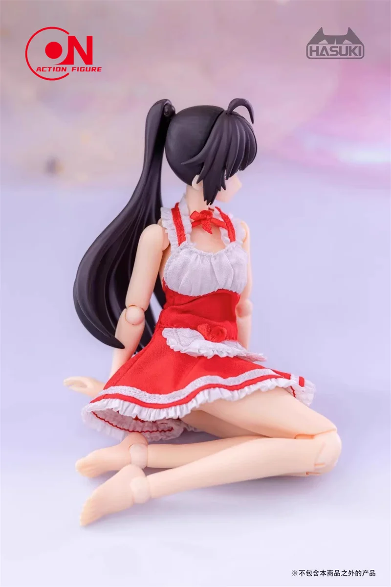 HASUKI 1/12 مقياس CS010 فتاة فستان خادمة CS011 لطيف القط مخلب نموذج صالح 6 ''أنثى الجندي عمل الشكل الجسم الدمى #2
