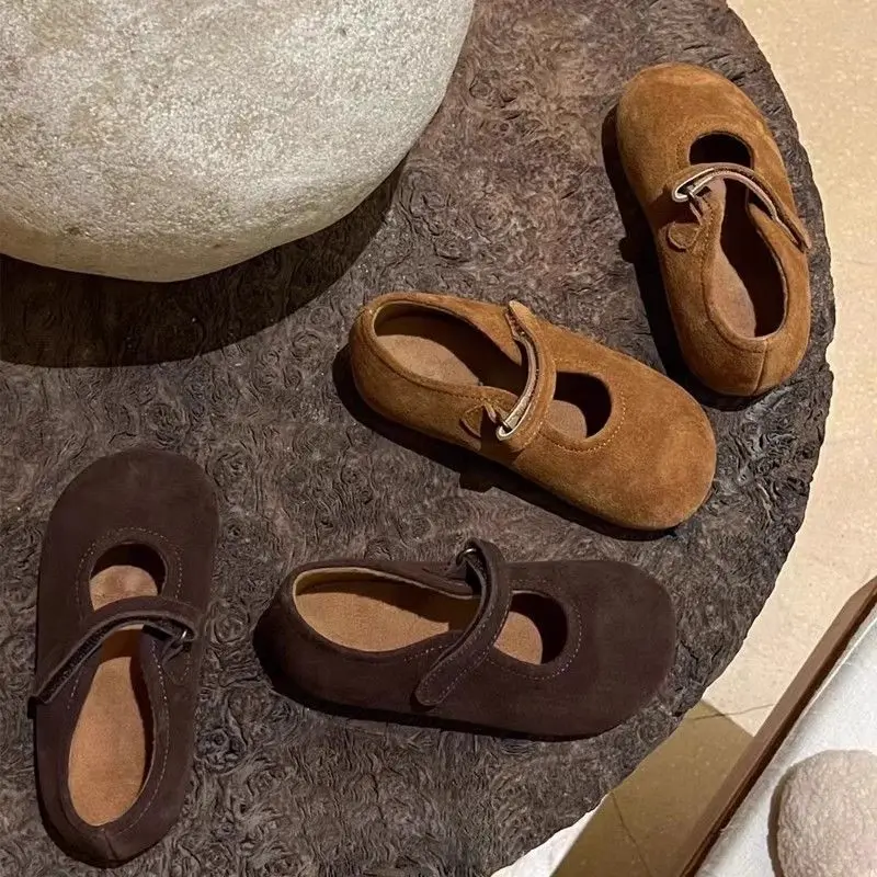 Picture 5: 2026 Spring Autumn Vintage Mary Jane Flats Girls Comfortable Round Toe Shoes Leather Casual Kids School Shoes