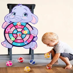 Children Sticky Ball Dart Target Board Cartoon Throw Ball Target Sticky Ball Board Game Outdor Sport Eudcation Toys for Kids