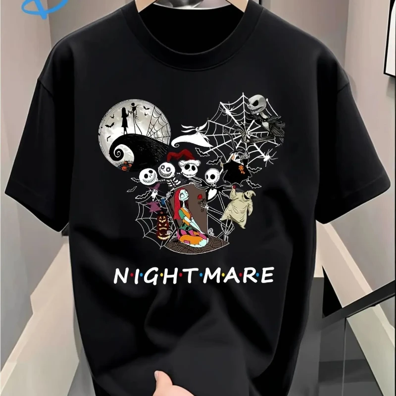 تي شيرت "عيد الميلاد" جاك سكيلسي ونمط سولي - تي شيرت فيلم تيم بيرتون، يتميز بشخصيات من "عيد الميلاد" #1