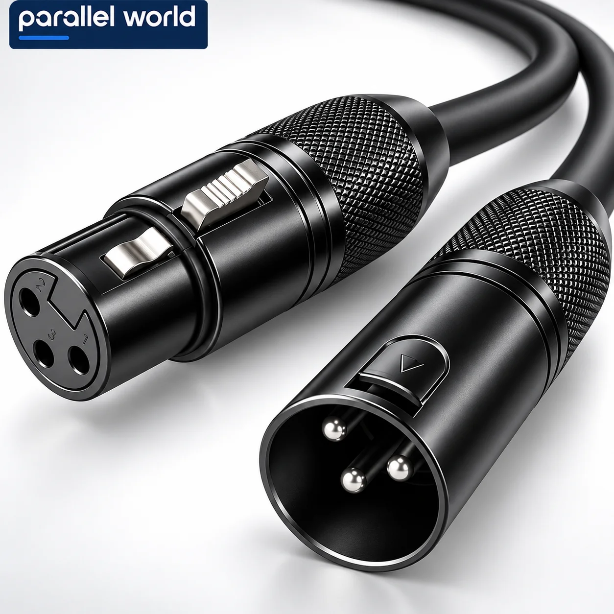 XLR Male to Female Microphone Cable 2m, Balanced XLR Mic Cable for Speaker PA System Recording Studio, OFC Copper Conductors