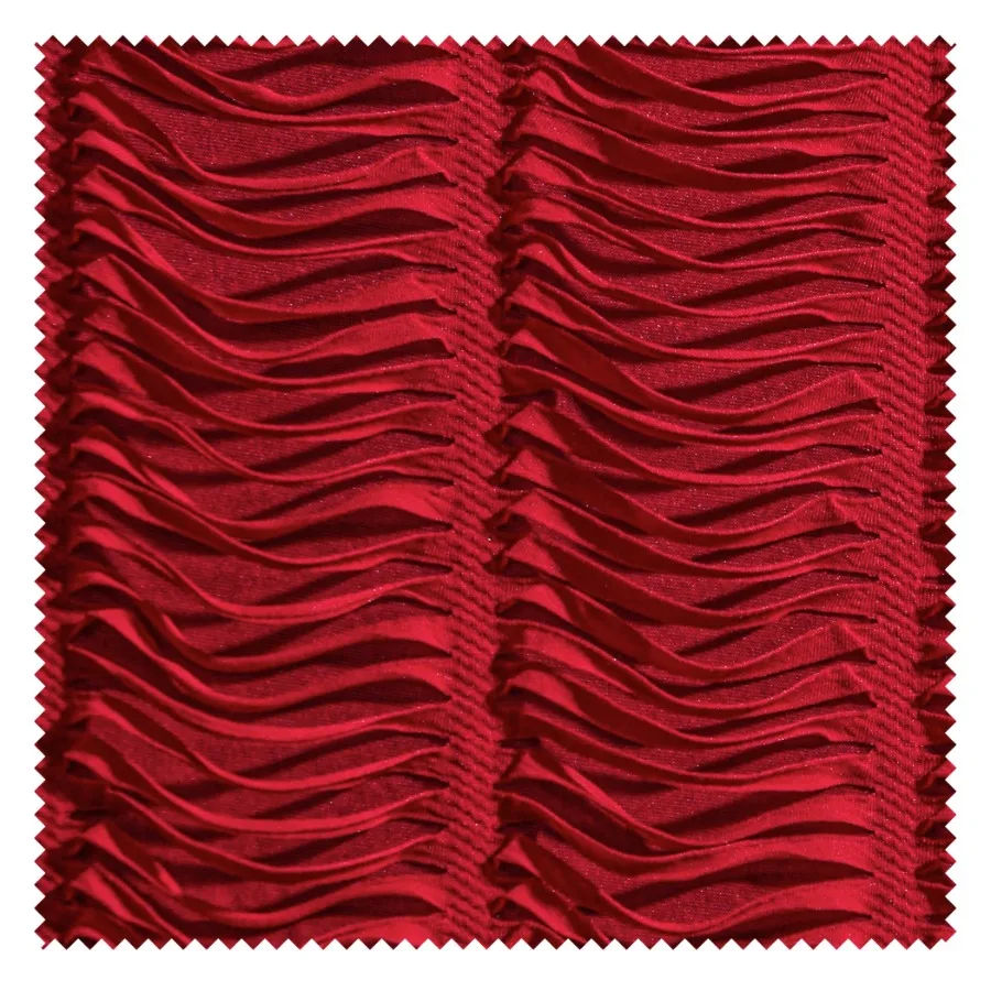 Red Paper Cut Double Knitted Fabric Stretchy Soft Creative Bottom Skirt Jacket Sweater Clothing Designer Fabrics