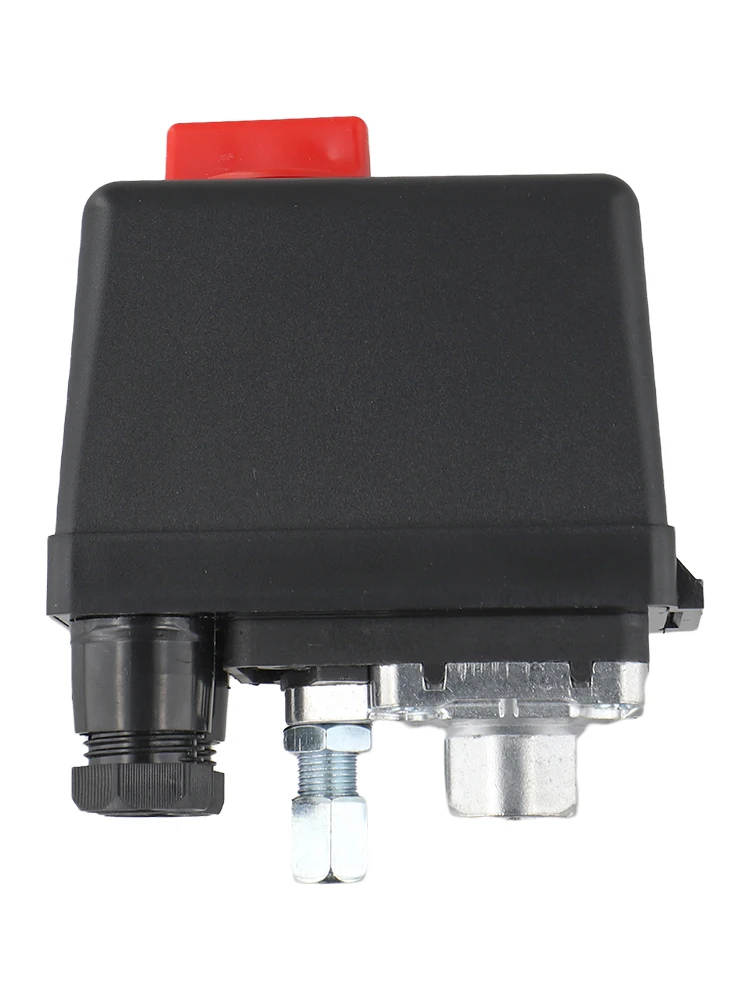 Air Compressor Pressure Controller 220V Horizontal Design with Robust Materials and Multi Port Functionality for Use
