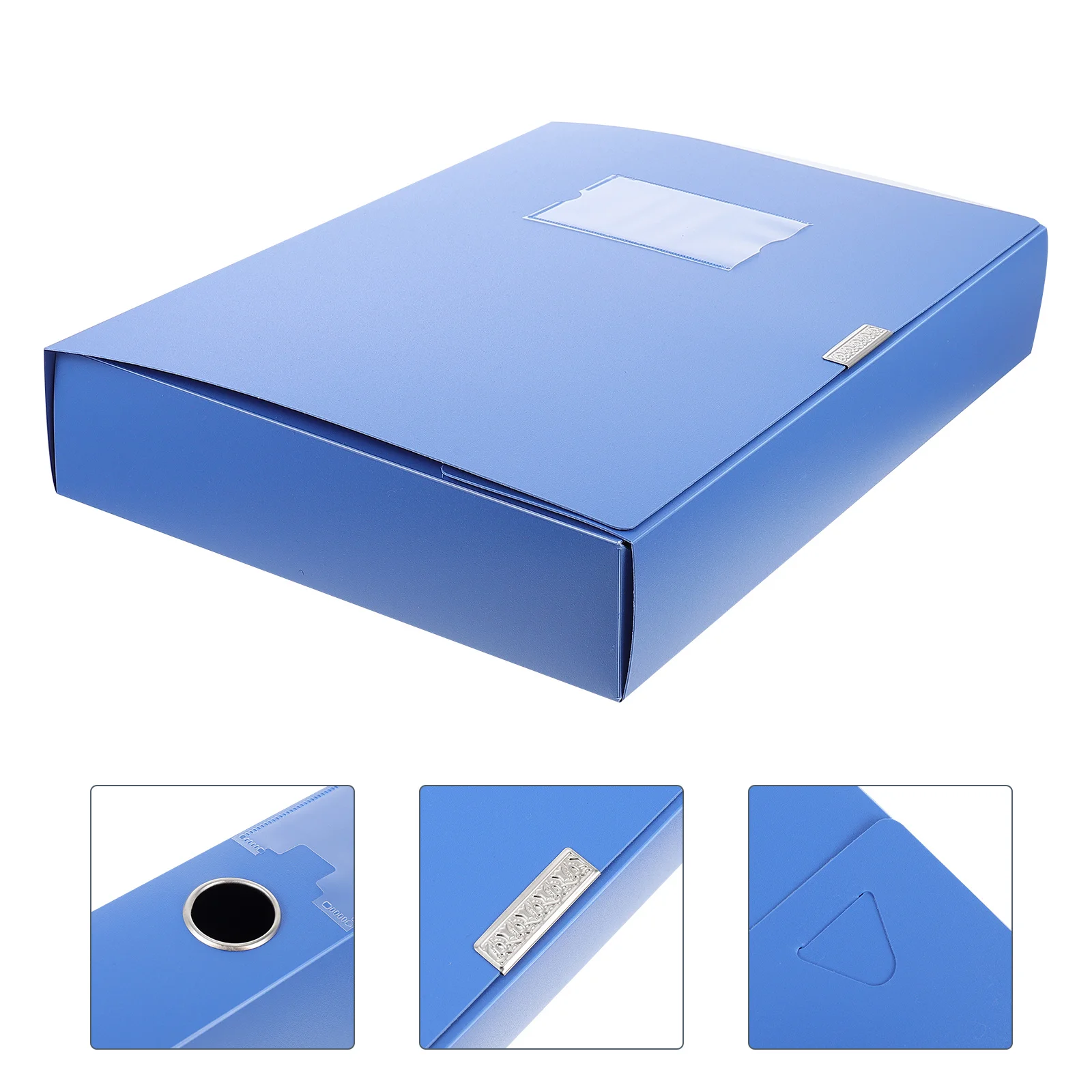 5Pcs Document Storage Box Plastic File Organizer Foldable Paper Container Lightweight Portable Office School Certificate