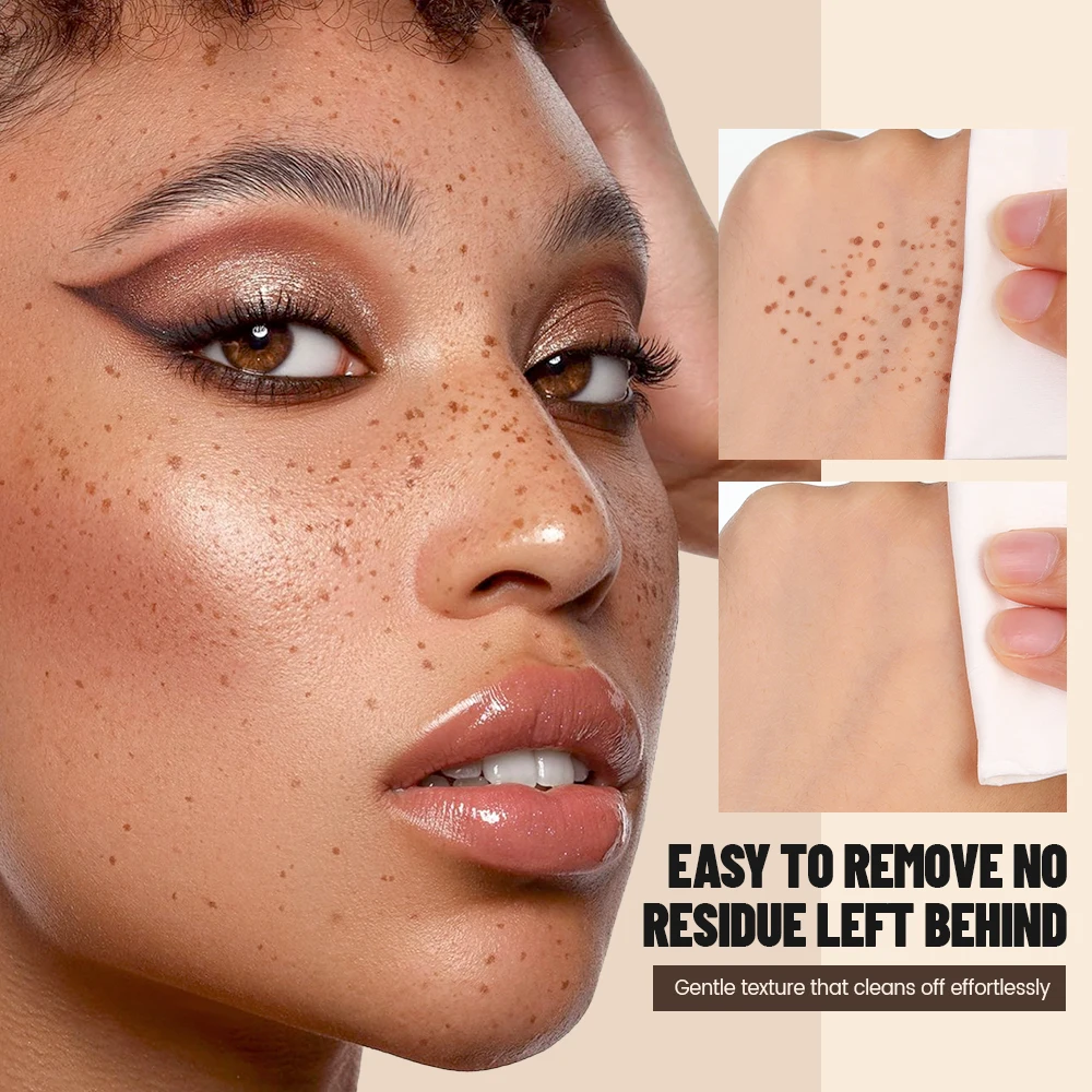 1pc 천연 주근깨 스탬프 펜, 방수 및 땀 방지 - 속건성, 자연스럽고 섬세한 주근깨 메이크업, 멀티 장면 사용