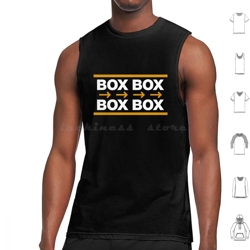 Box Box Box Box' Pit Marker Design Tank Tops Print Cotton 2021 Racing Car Racer Race Grands Prix Gp Tyre Sport