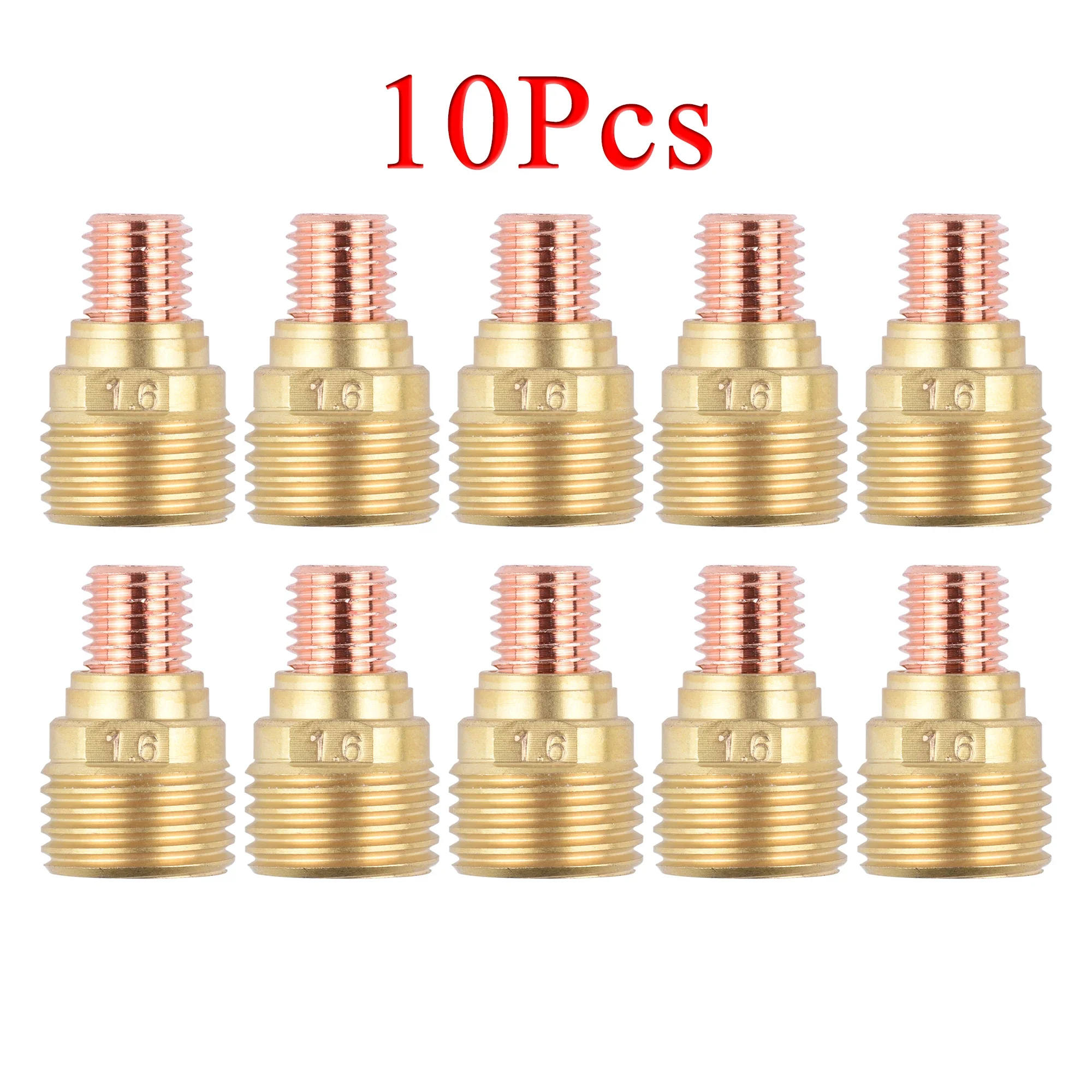 5/10Pcs 1.0/1.6/2.4/3.2mm TIG Gas Lens Collet Body 45V42 45V43 45V44 45V45 For TIG WP9 20 25 Welding Torch Accessories