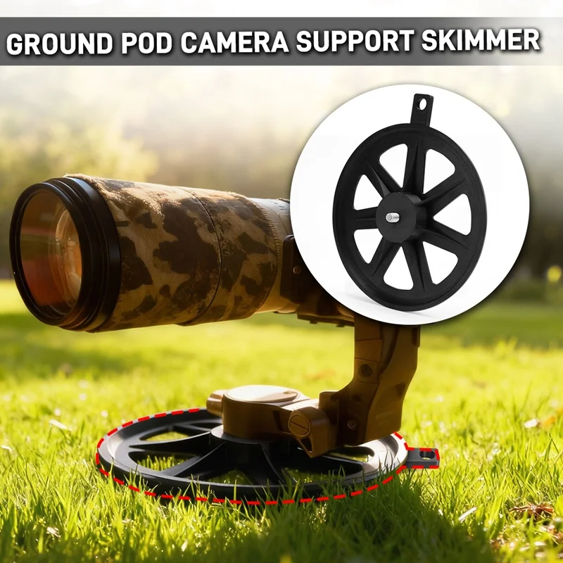 1/2pcs Ground Pod Camera Support Skimmer for Bird and Wildlife Photography Gimbal Head Camera Base Mount Bracket with Screw