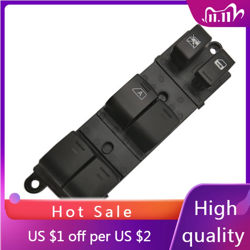 Botón de control principal de ventana, interruptor de elevalunas eléctrico para Nissan Sentra Pathfinder delantero 2008-2012, 25401-ZE80A