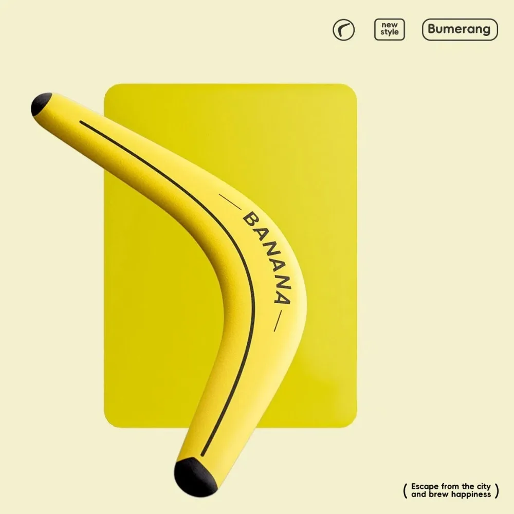 Soft and Elastic Sports Throwback Banana V Shaped Boomerang Flying Disc Throw Interactive Toys for Kids Adults image 3
