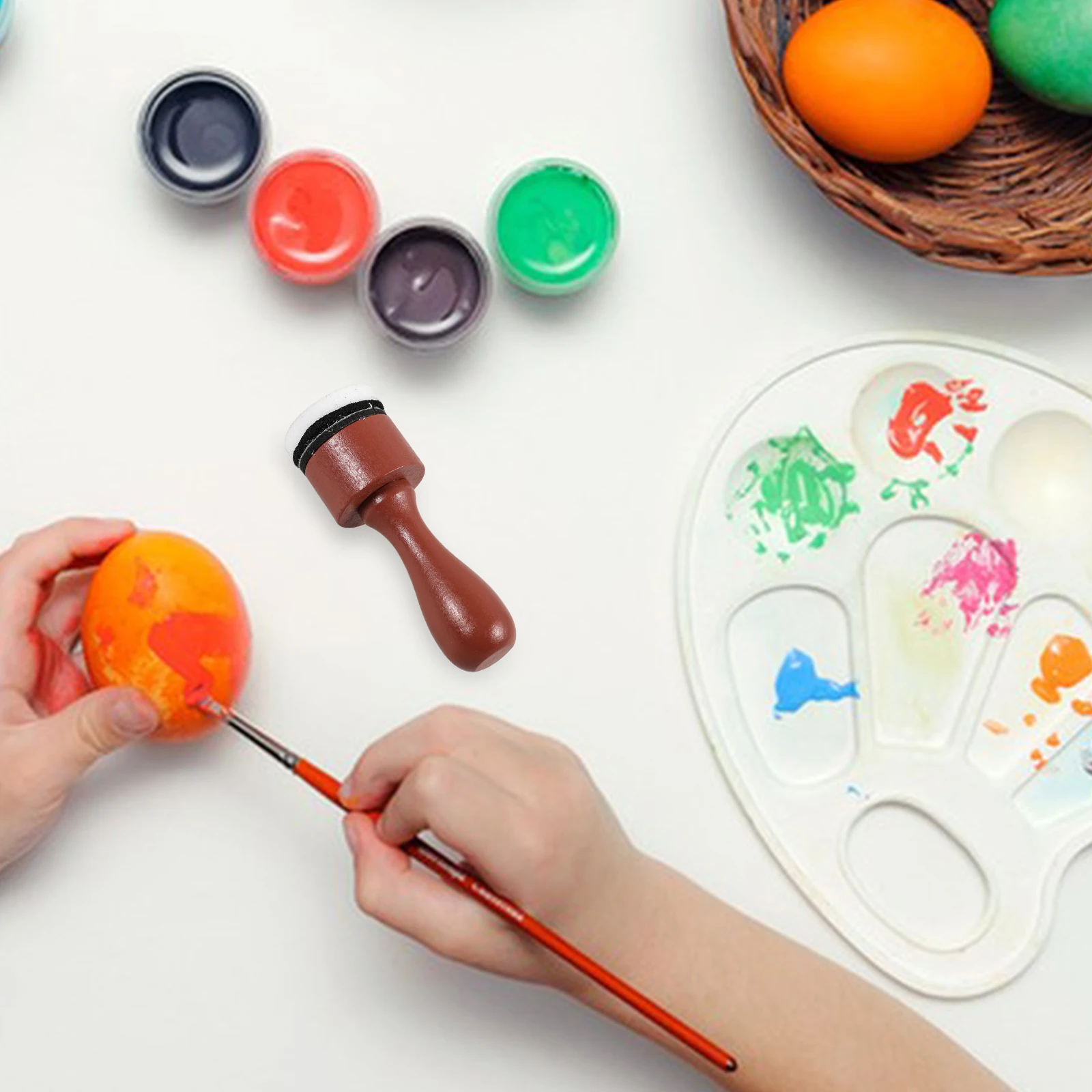 1 set Mini Inkt Blending Tool Ronde Foam Pads 2 Platte Spons Hoofden Levert Nood Inkt Pad Embossing Canvas Schilderen