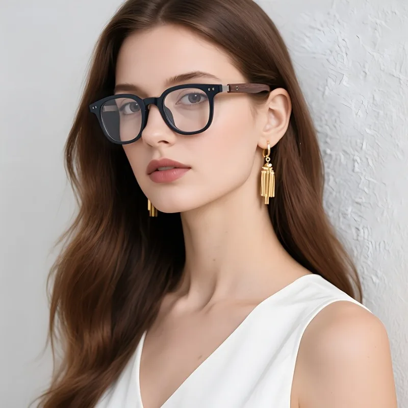 1 Stück quadratische Blaulichtblocker-Brille, Retro-Minimalist-Stil für Alltag, Geschäft, Schule und Foto-Requisiten