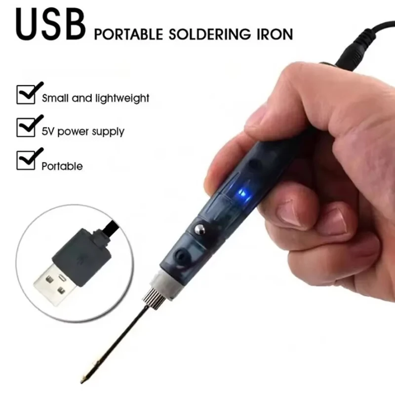 5V Soldering Iron Portable Mini USB Household Electronic Repair Solder Welding Tool Student Electric Soldering Pen Combination