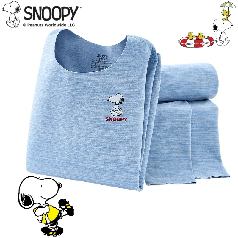 

Милое студенческое термобелье с рисунком Снупи, креативная личность для мальчиков и девочек, осенне-зимний брючный костюм с длинными рукавами, подарок, оптовая продажа