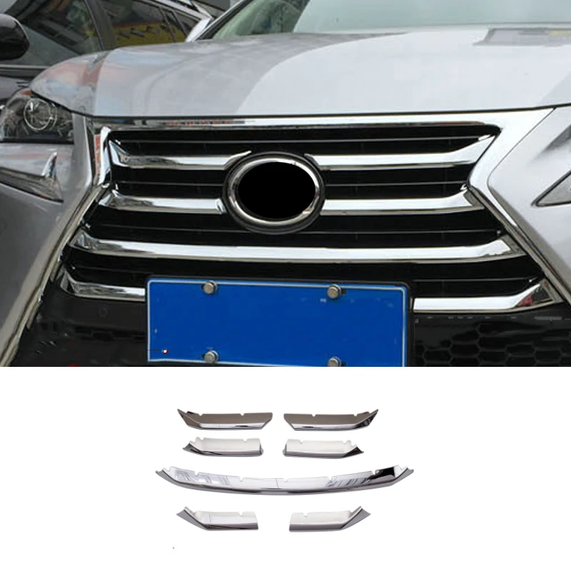 Car Front grille Chrome Decoration Head Bumper Styling for Lexus Nx 2015 2016 2017 2018 2019 2020 2021 Nx200 Nx200t Nx300h Auto