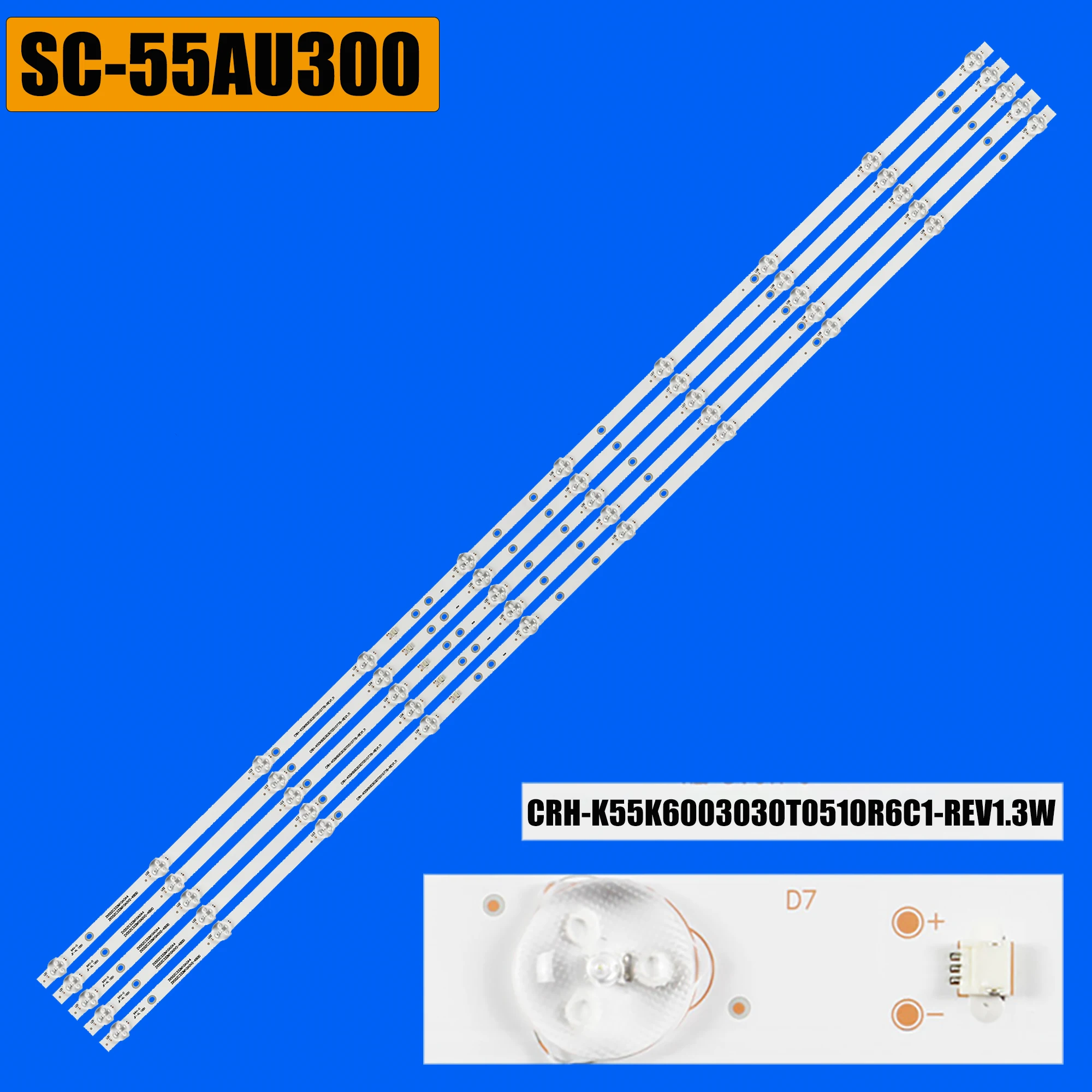 

Лента светодиодной подсветки для US50CV-UMR CN55XB951 J55U916 E4SFT5517 55UG2500 NVR-7604-55-4K-N RTU5540 55CE1810D2 SC-55AU300 55S3700