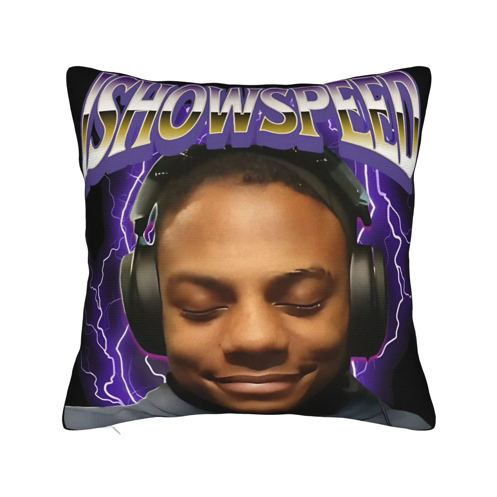 Ishowspeed YouTuber Funny Face Meme  Pillowcases  Morden Pillow Case For Couch Sofa Bedroom Square Pillow Cover