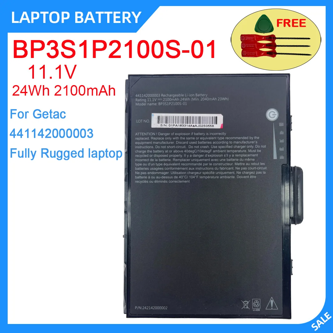 

New Laptop Battery BP3S1P2100S-01 11.1V 24Wh 2100mAh High Quality For Getac 441142000003 Fully Rugged laptop