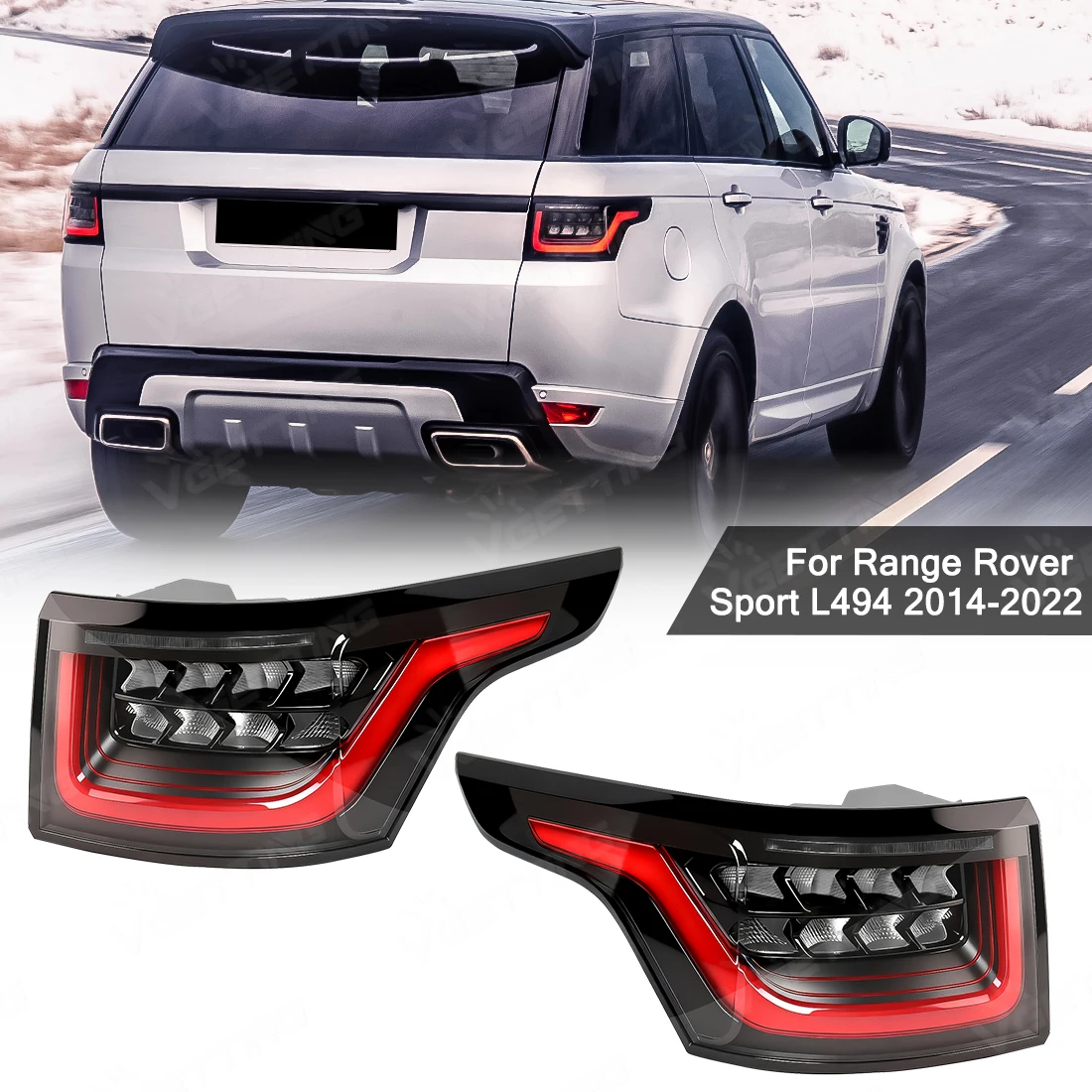 Car LED Tail Light Assembly For Land Rover Range Rover Sport L494 2014-2022 Turn Signal Rear Reverse Brake Lamp Running Light