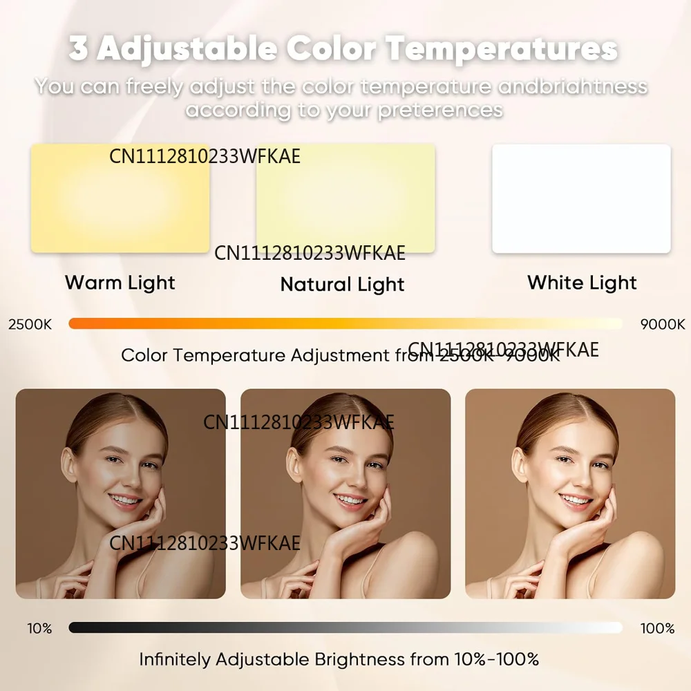LED Selfie Light 120 LED 3000mAh Rechargeable, Camera, Laptop Selfie