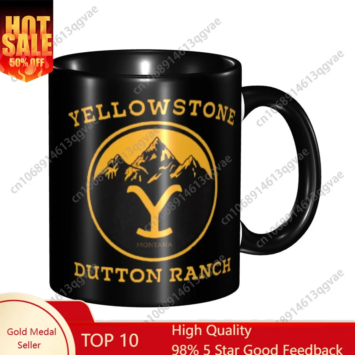 

Dutton Ranch Yellowstone Logo Mugs Personalized Ceramic Coffee Mug Creative Gift