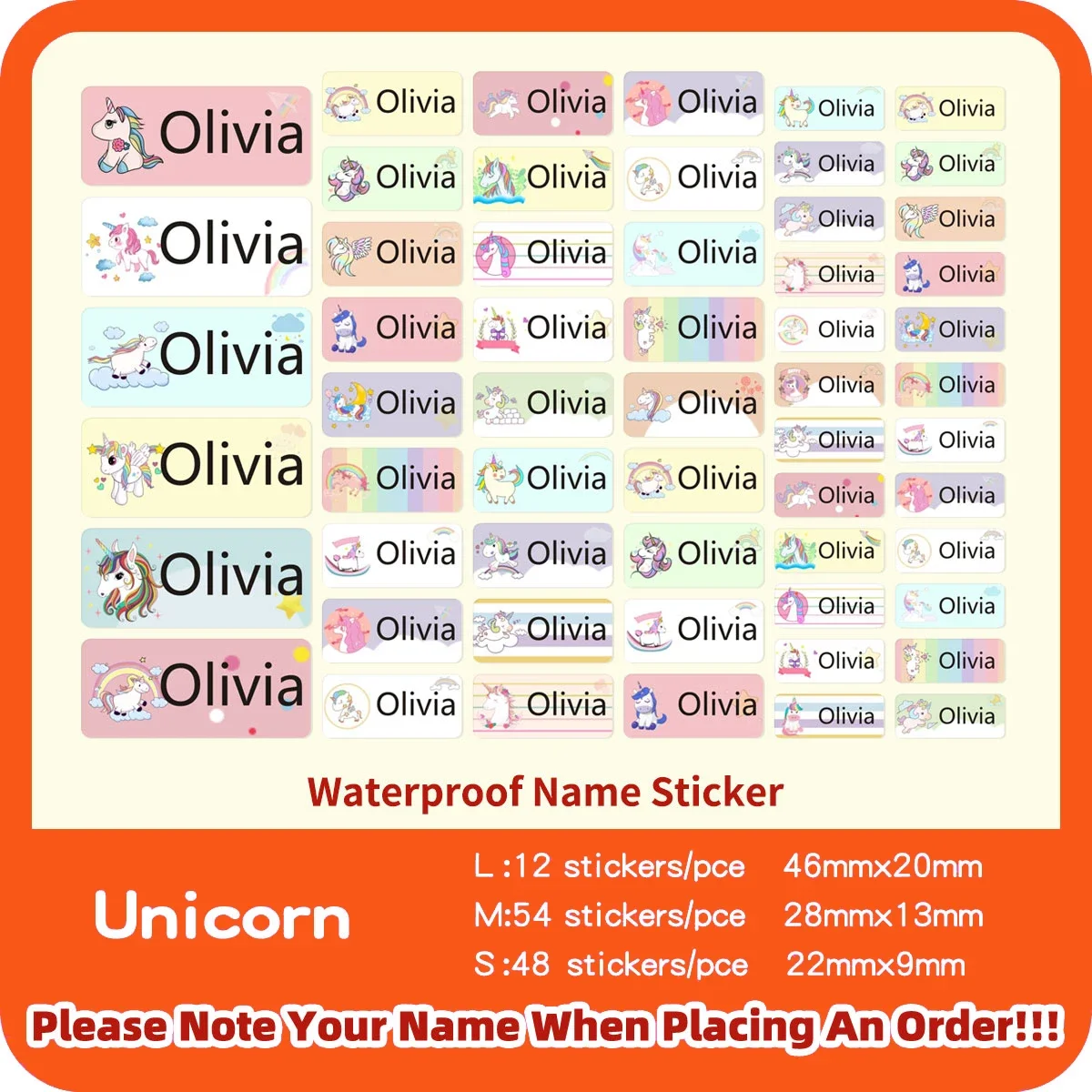 Variant: Unicorn 114stickers