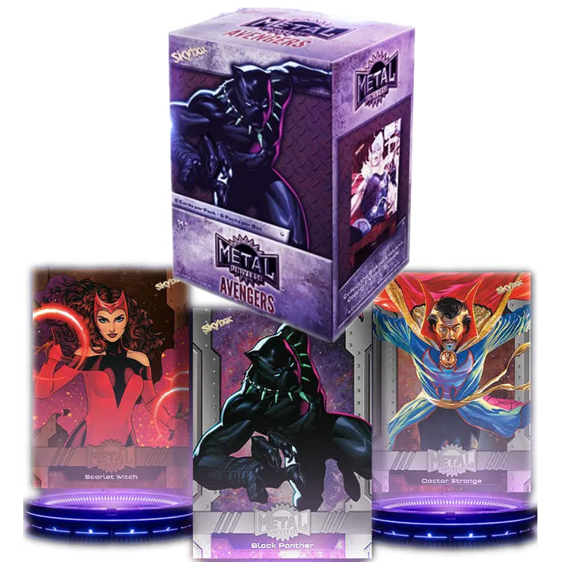 Marvel The Avengers Black Panther Card T'Challa Superhero Metal Universe Anime Movie Pack Special Collection Cards Toys Gifts