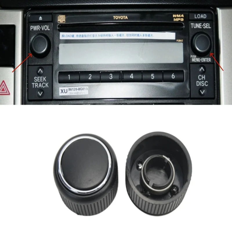 

1 Pcs For Toyota Prado Land Cruiser Audio/radio Volume Knob Button Switch Car Accessories Interior Car Stuff