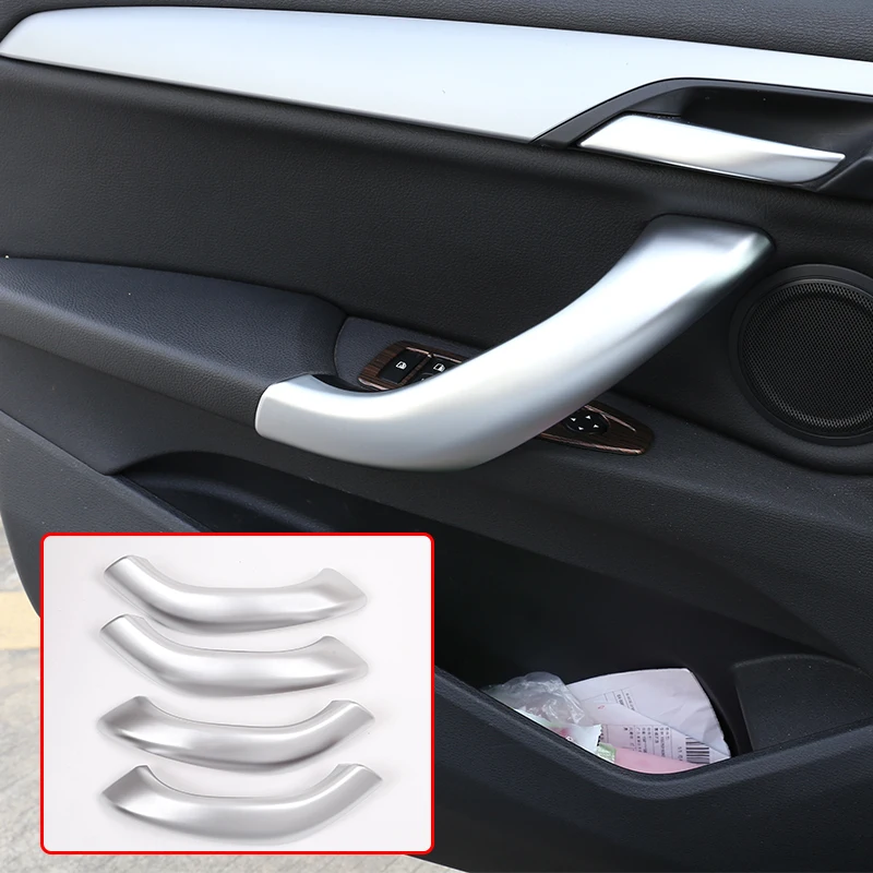 

4 Pcs Car Inner Door Handle Trim Car Accessories For BMW X1 F48 2016-2018 ABS Silver For BMW X2 F47 2018