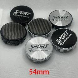 4Pcs/Set 54mm Car Wheels Rim Hub Cap Car Wheel Center Caps Black Silver ABS Plastic Hubcap Dust-proof Covers Auto Accessories