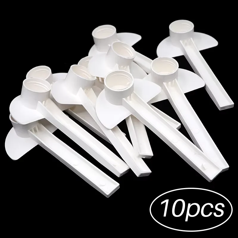 10 Pcs Beekeeping Bees Water Feeder Bee Entry Plastic White Feeder Beehive Garden Bee Honey Water Drink Drinkers Feeding Tools