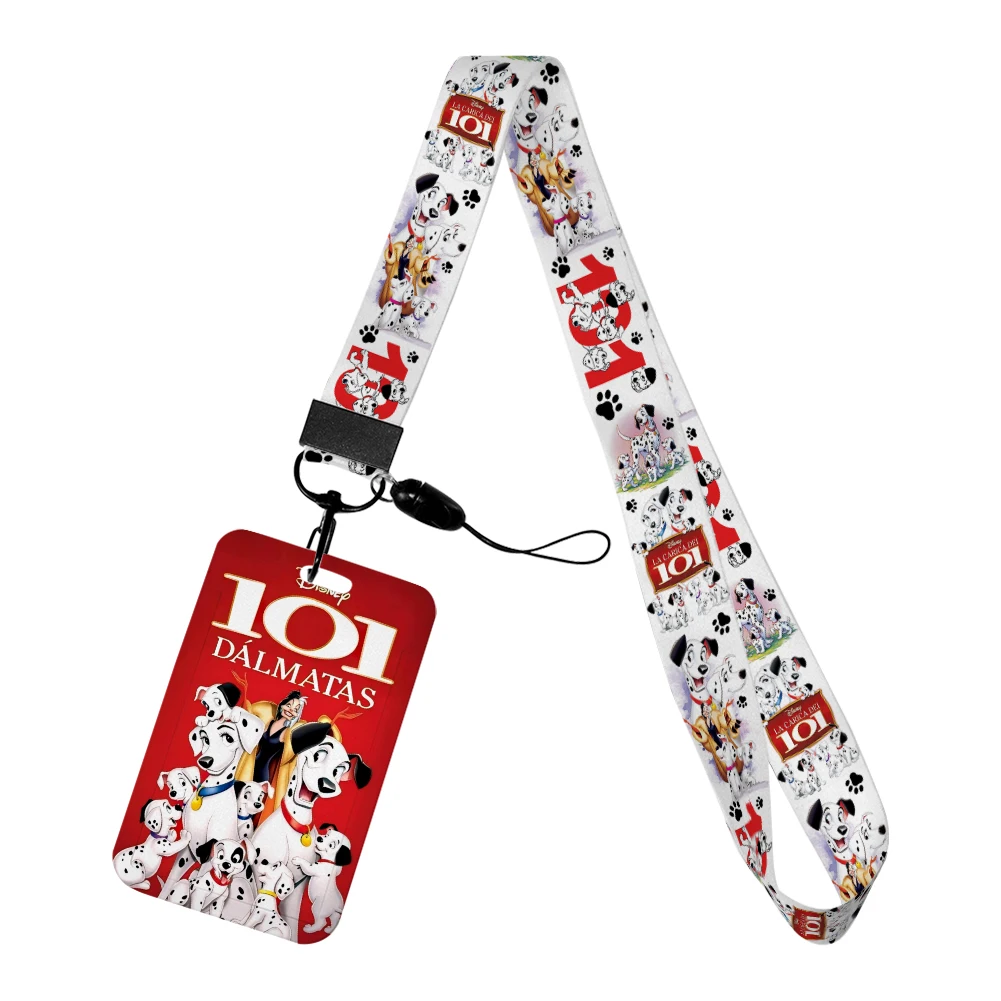 101 Dalmatiërs Nekkoord Lanyards Sleutelhanger Badge Houder Id-kaart Pass Hang Touw Lariat Lanyard voor Sleutelhangers Accessoires Cadeau