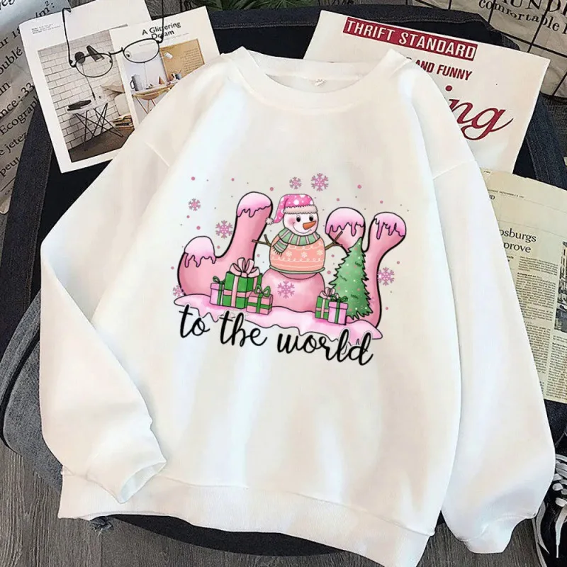 Tis The Season Sweatshirt Festive Christmas Sweater Cheerful Warm Round-neck Long-sleeved Pullover Streetwear Women Sweatshirt
