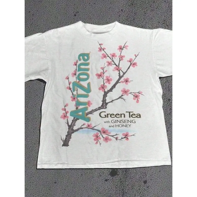 Men's T-shirt, Arizona Green Tea Pattern Summer New Style Suitable for Both Men and Women High Street T-shirt