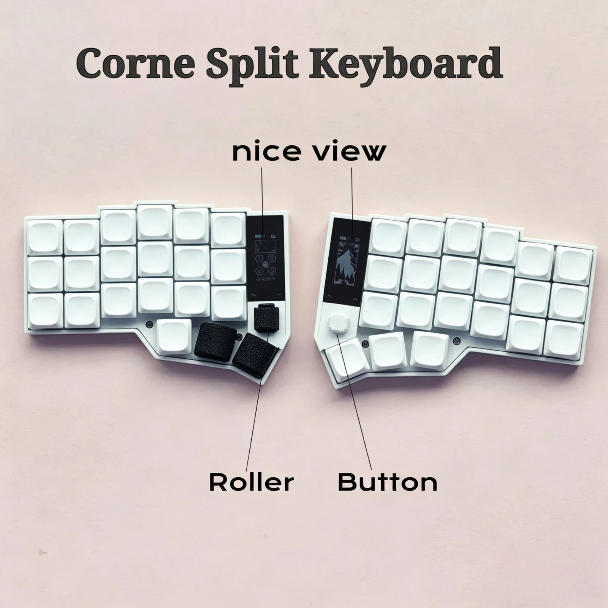 Corne Split Keyboard Kit Custom Wireless Joystick 3x6 Transparent Keyboard Dual-mode Kailh Choc V1 Low Profile Game Keyboard Kit